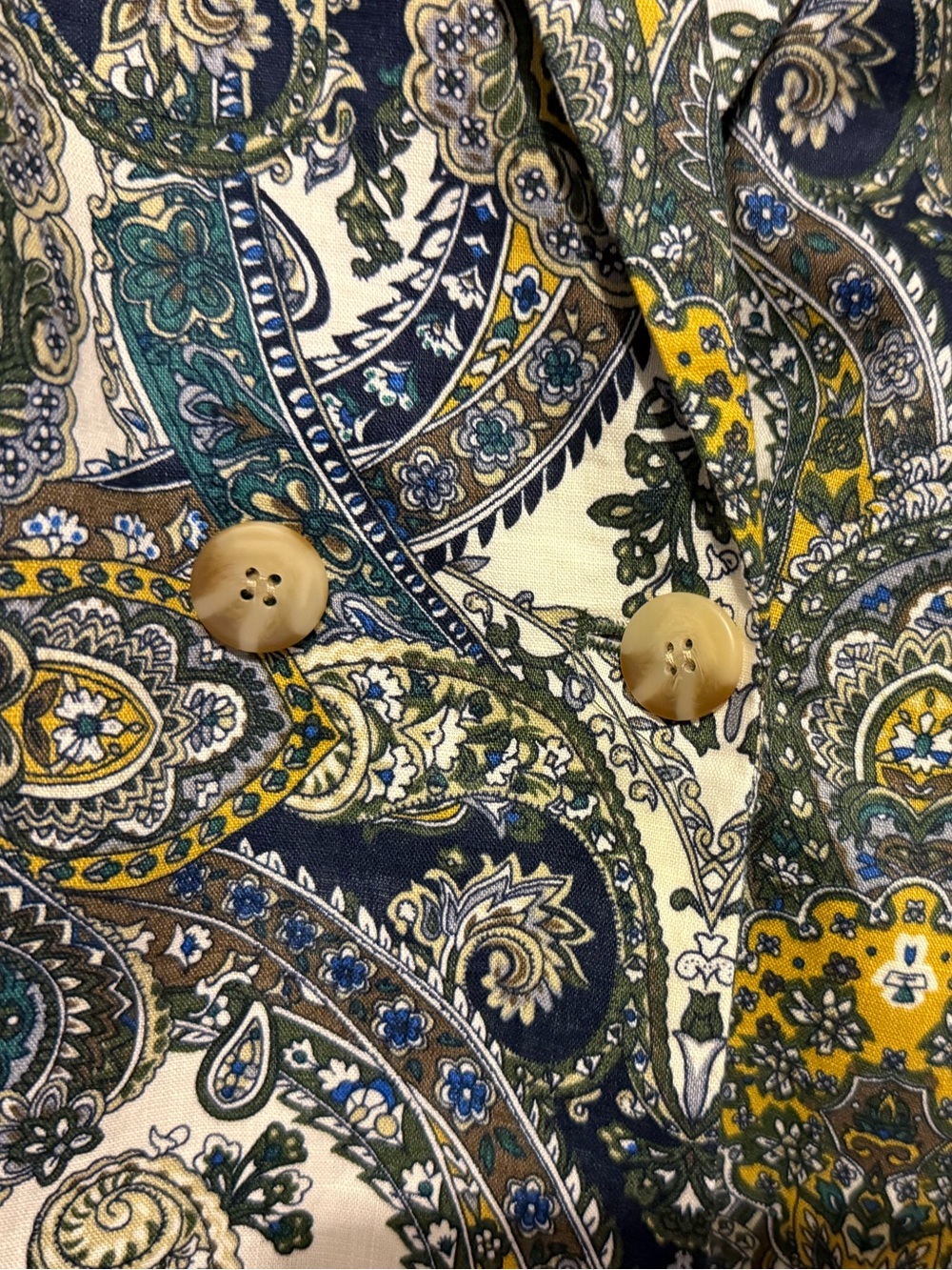 New MAGASCHONI LUXE Blazer Jacket POCKETS Lined Paisley Linen Large MSRP $228 - Picture 4 of 11